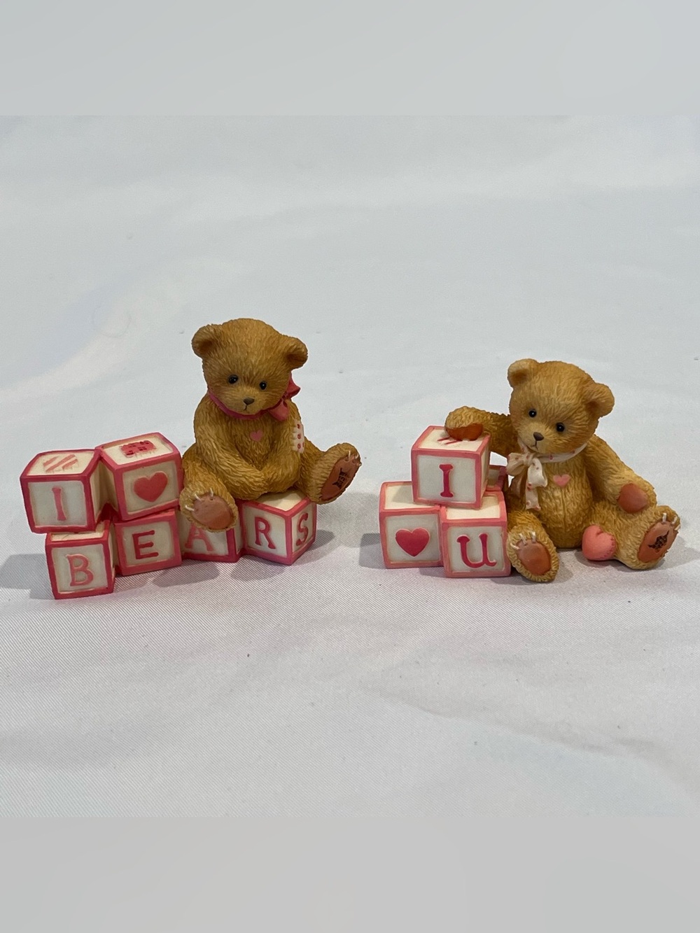 Cherished Teddies 1996 Love Letters Bear Set Priscilla Hillman Enesco Cottage
